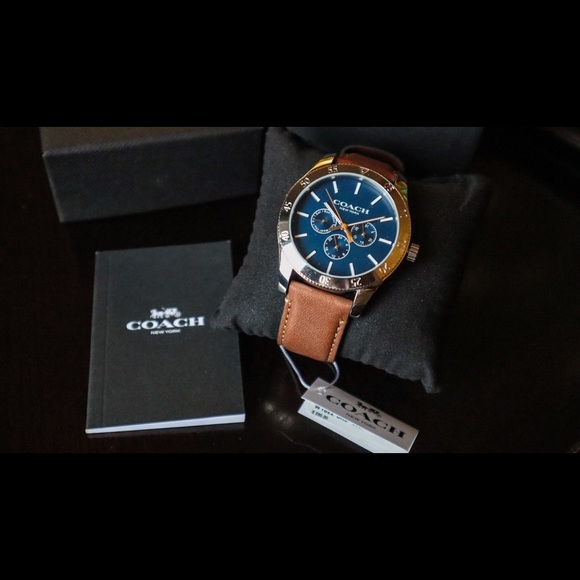 SOLD Coach New York Mens BLUE Gorgeous Watch NWT - Picture 1 of 8